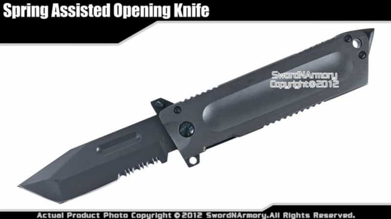 Mastiff Tactical Titanium Coated 7Cr17mov Steel Assist Opening Folding Knife Gy