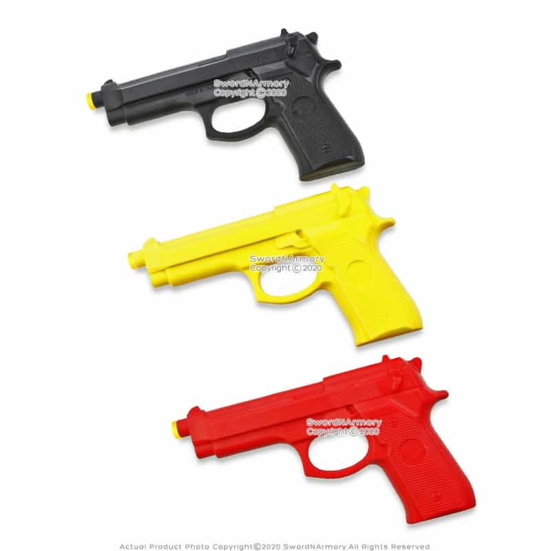 Multicolor Polypropylene Fake Full Size Training Pistol With Textured Grip