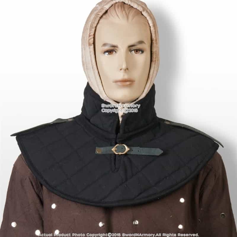 Cotton Padded Collar Aventail Chain Mail Neck Protector For Sca Larp Reenactment