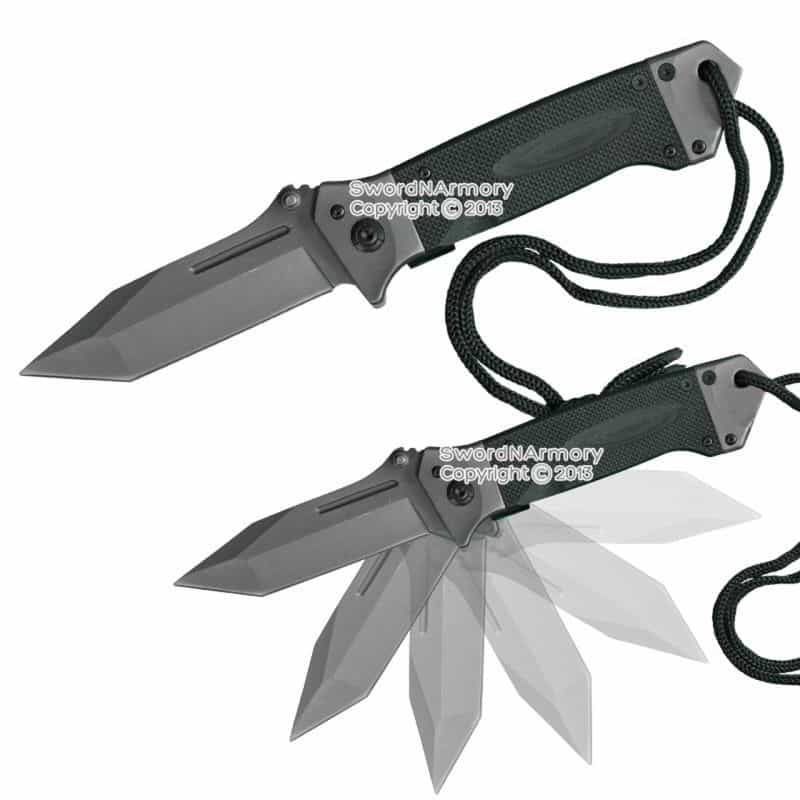 Assisted Opening Tactical Folding Knife G10 Handle 8Cr14mov Steel Blade W/ Pouch