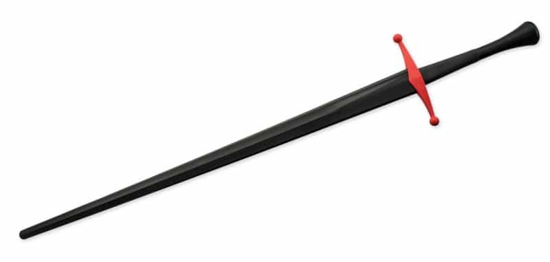 Synthetic Bastard Sparring Sword - Black Blade W/ Red Guard By Red Dragon Armoury