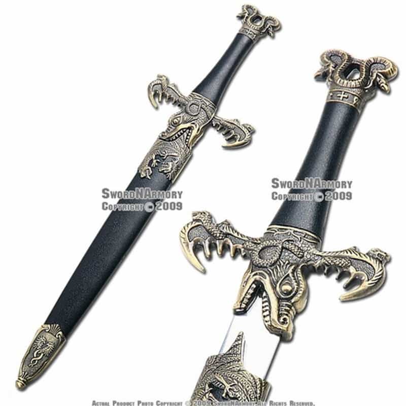 Dragon King Medieval Fantasy Dagger With Sheath