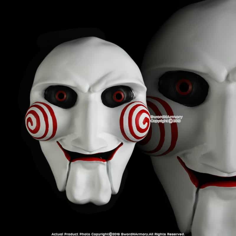 Halloween Resin Chainsaw Clown Mask Adult Costume Party Prop Realistic Horror Movie