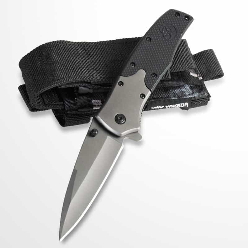 Spring Assisted Open Tactical Knife Pocket Folder G10 Handle W/ Biohazard Symbol