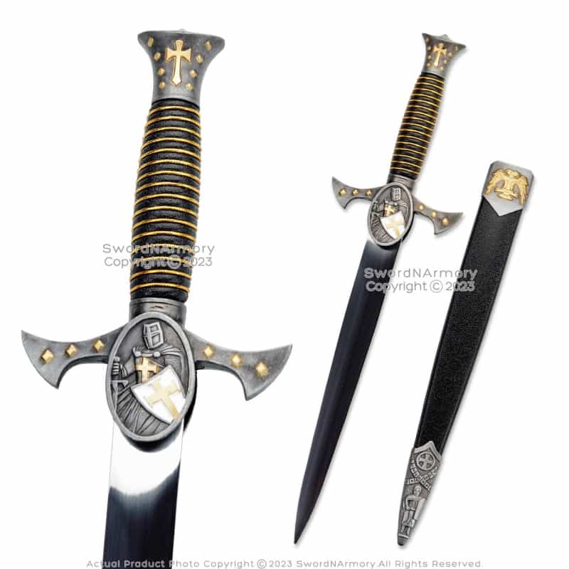 15" Knight Family Dagger Father Sons Stainless Steel Decorative Style 1
