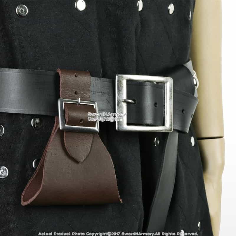 Leather Medieval Brown Sword Frog Belt Hanger Larp Renaissance Reenactment Costume Prop