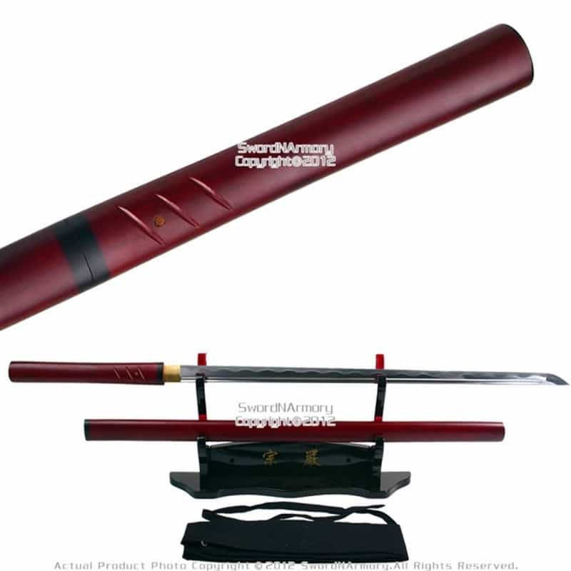 Handmade Zatoichi Straight Shirasaya Katana Sword Sharp