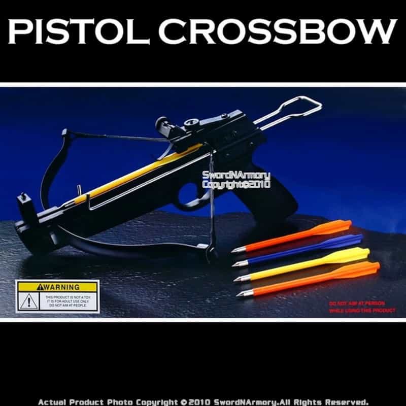 50 Lbs Mini Pistol Crossbow W/ 5 Bolts Arrows