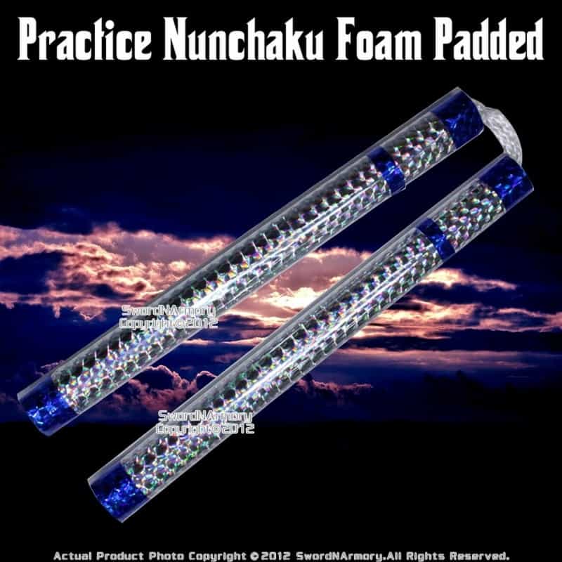 9" Kid Teenager Size Round Shape Wooden Nunchaku Nunchuck With Laser Wrap