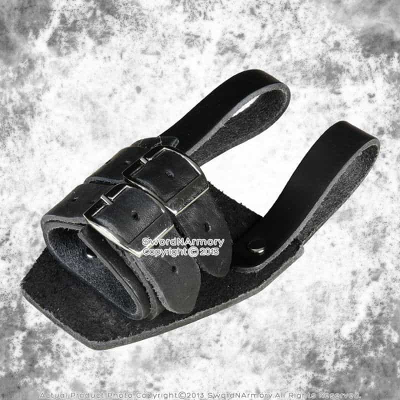 Faux Leather Medieval Sword Frog For Dagger Adjust Strap Reenactment Sca Larp