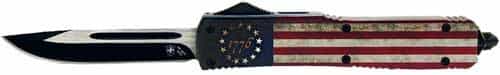 Templar Knife Slim Otf Betsy Ross Flag 3.1\" Black Drop Pnt