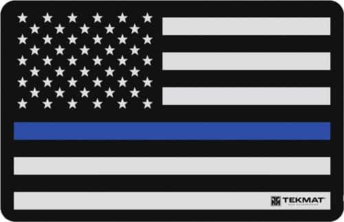 Tekmat Armorers Bench Mat 11\"X17\" Police Support Flag
