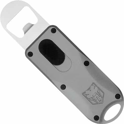 Cobratec Otf Bottle Opener Grey 4.62\" Oal W\/Lanyard Loop