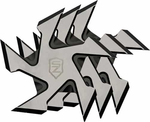 Szco Sierra Zulu 4\" Buzzsaw Throwing Star Set 3Pack W\/Shth