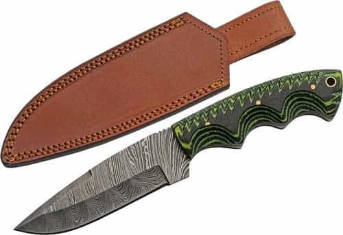 Szco Rite Edge 5\" Tree Ridge Micarta Damascus Cp W\/Sheath