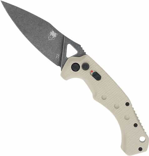 Cobratec Ryker Auto Folder 3.75\" Tan\/Black Stnwsh D2 Bld