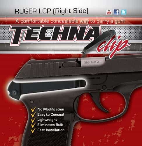 Techna Clip Handgun Retention Clip Ruger Lcp Right Side