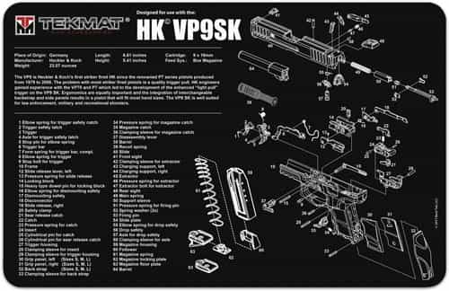 Tekmat Armorers Bench Mat 11\"X17\" Heckler & Koch Vp9sk