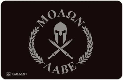 Tekmat Armorers Bench Mat 11\"X17\" Molon Labe Flag