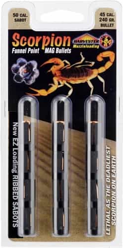 Harvester Scorpion 50 Cal 240Gr .451 Funnel Point 12Pk