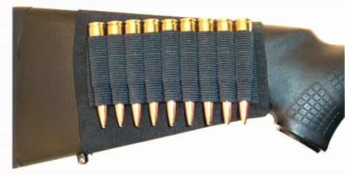 Grovtec Rifle Shell Holder Blk Buttstock Sleeve Open Style
