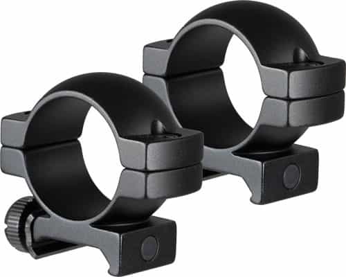 Truglo Rings 1\" Medium Matte Black Weaver\/Picatinny Alumnm