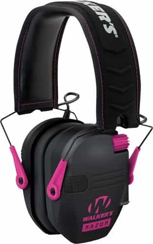 Walkers Muff Electronic Razor Slim Tactical 23Db Black\/Pink