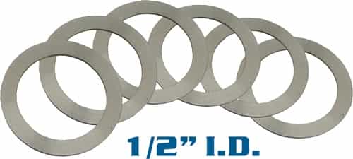 Yhm Barrel Shim Set 1\/2\" I.D. Set Of 6