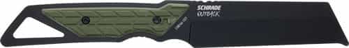 Schrade Knife Outback Cleaver Fixed 3.6\" Black\/Green