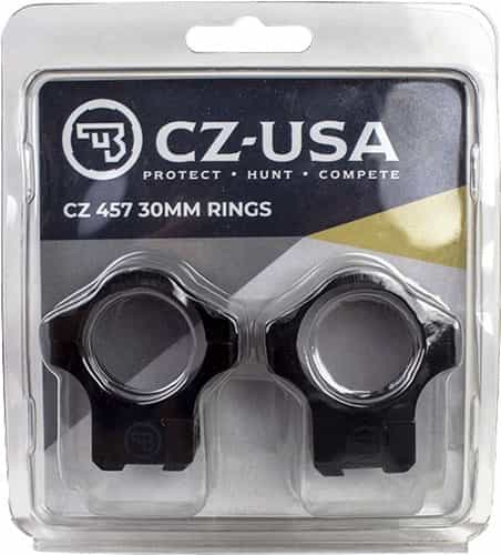 Cz 457 30Mm Aluminum Scope Rings 11Mm Dovet Matte Black