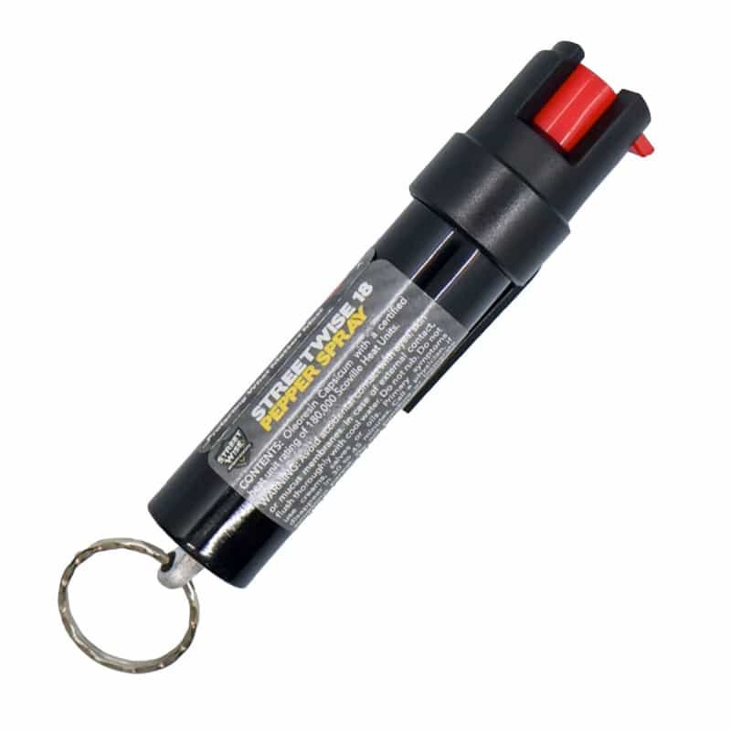 Streetwise 18 Stream Pepper Spray 0.75 Oz Keyring & Clip