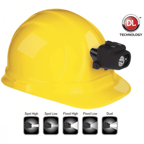 Dual-Light Headlamp W/Hard Hat Clip & Mount