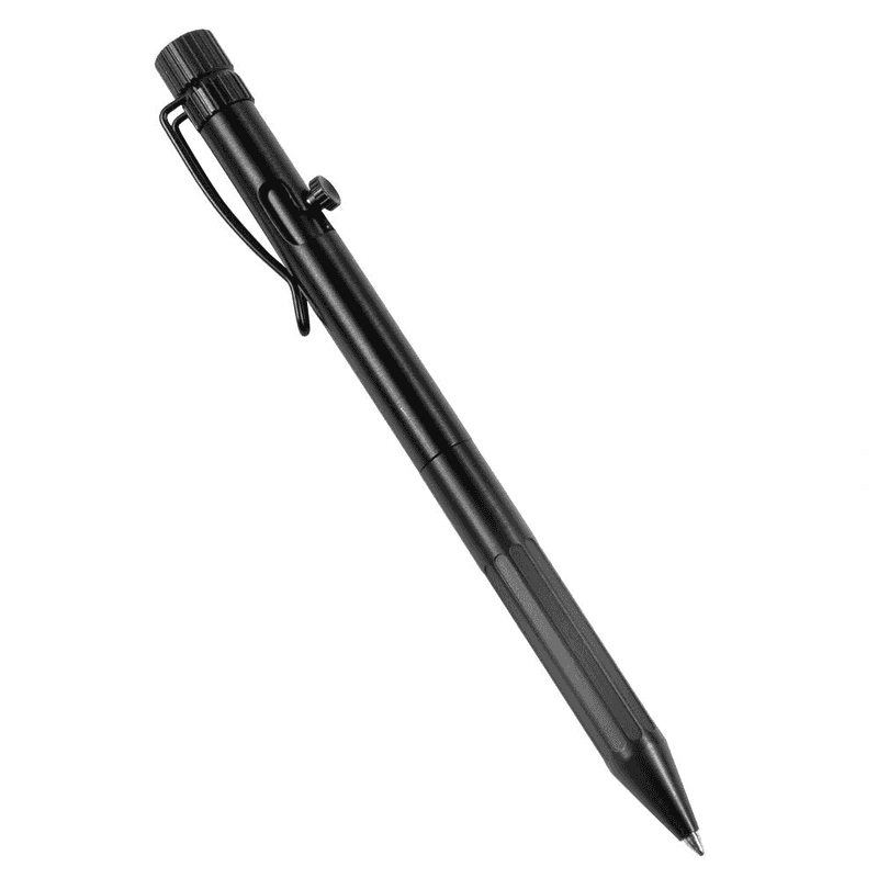 Bolt-Action Pen - Black W/ Black Ink