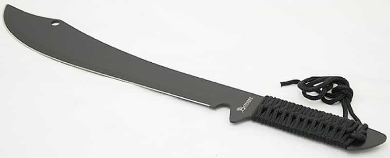 19" Ninja Black Machete Sword With Sheath
