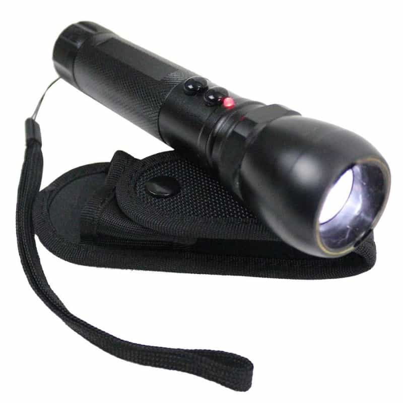 Defender Black 5 Million Hand-Held Stun Gun With Led Light & Rechargeable Battery