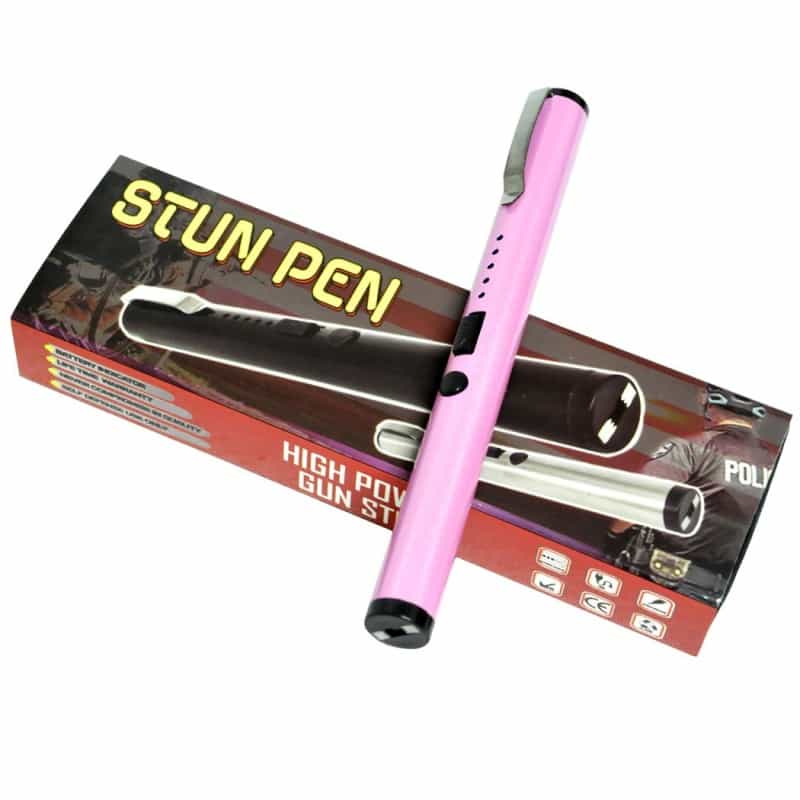 Office Pen Style Power Stun Gun 100Kv - Pink Color