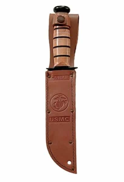 Ka-Bar 1217S - Full-Size Brown Leather Usmc Sheath