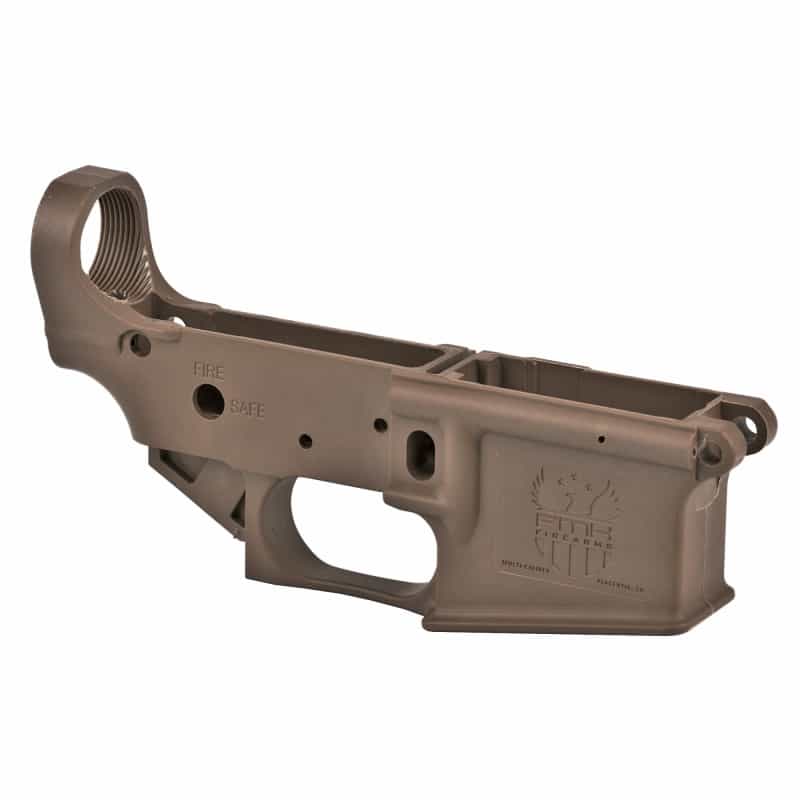 Fmk Firearms, Ar-1 Lower, Ar-15, Stripped, Polymer Receiver, Burnt Bronze Color