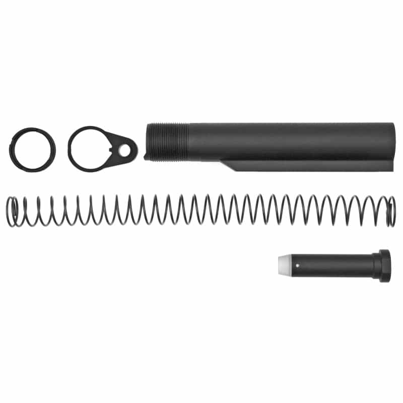 Cmc Triggers, Mil Spec Buffer Tube Kit, Black, 6 Position Tube, Spring, Buffer, Locking Ring & Nut, Ar-15