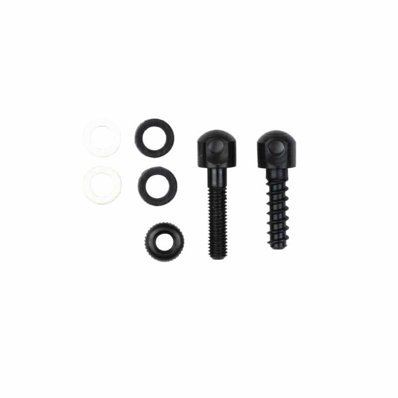 Grovtec Swivel Studs, Black Oxide Finish, Black, Includes (1) 7/8" Machine Screw Stud And Nut, (1) 3/4" Wood Screw Stud, (2) Spacers