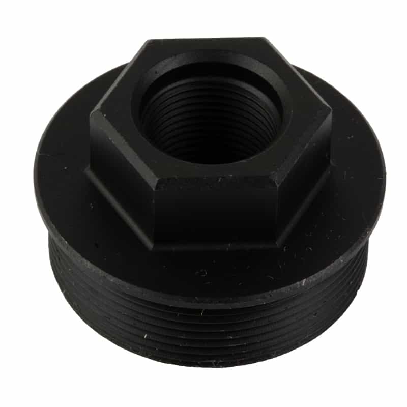 Yankee Hill Machine Co, Sidewinder Direct Thread Adapter, 1/2X28, Converts The Sidewinder, Cobra M2, And Cobra To Direct Thread, Black