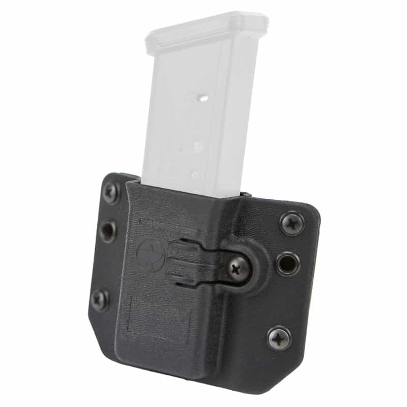 Raven Concealment Systems, Copia, Double Magazine Pouch, Ambidextrous, Fits Most Double Stack Magazines Chambered In 9/40/357Sig, Standard Height Body Shield, Matte Finish, Black