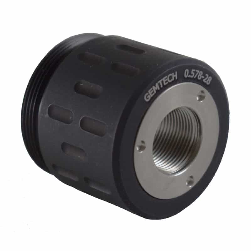 Gemtech, Gm-45/Blackside Threaded Rear Mount Adaptor, 1/2X28 Thread Pitch, 9Mm