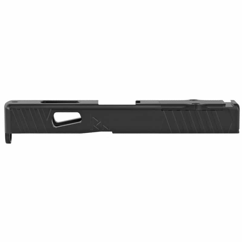 Rival Arms, Match Grade Upgrade Slide, Fits Glock 19 Gen 3, Rmr Cut Ready, Front And Rear Serrations, Satin Black Quench-Polish-Quench (Qpq) Finish