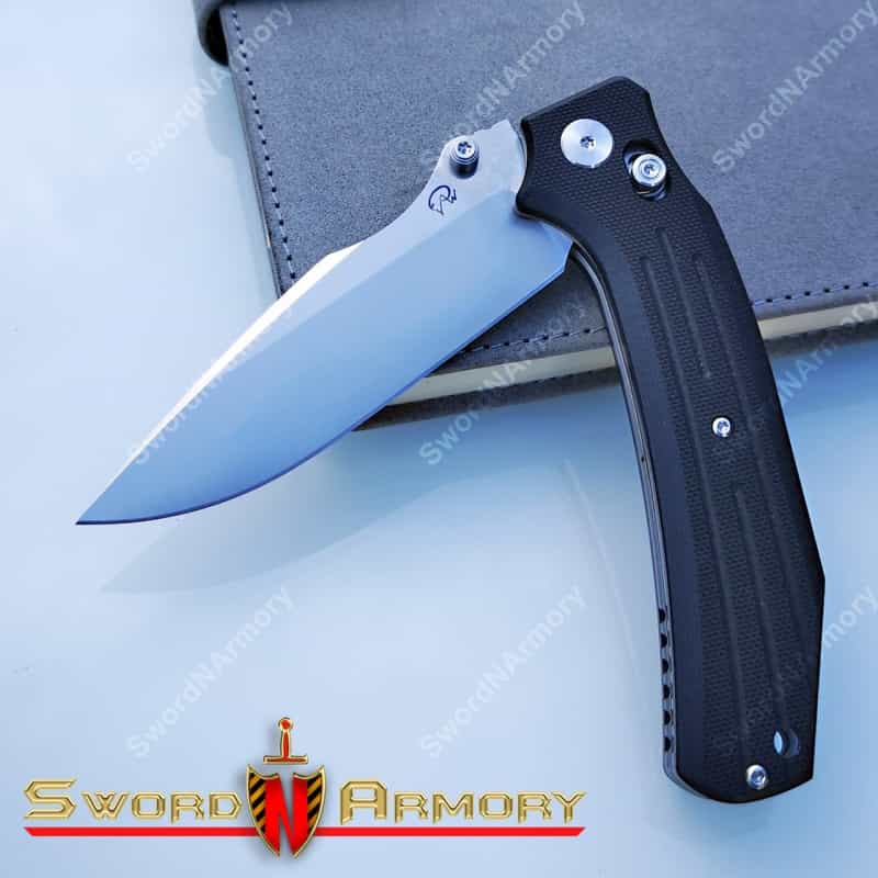 8.5" Pivot Axel Lock D2 Steel Blade Tactical Edc Folding Pocket Knife G10 Handle
