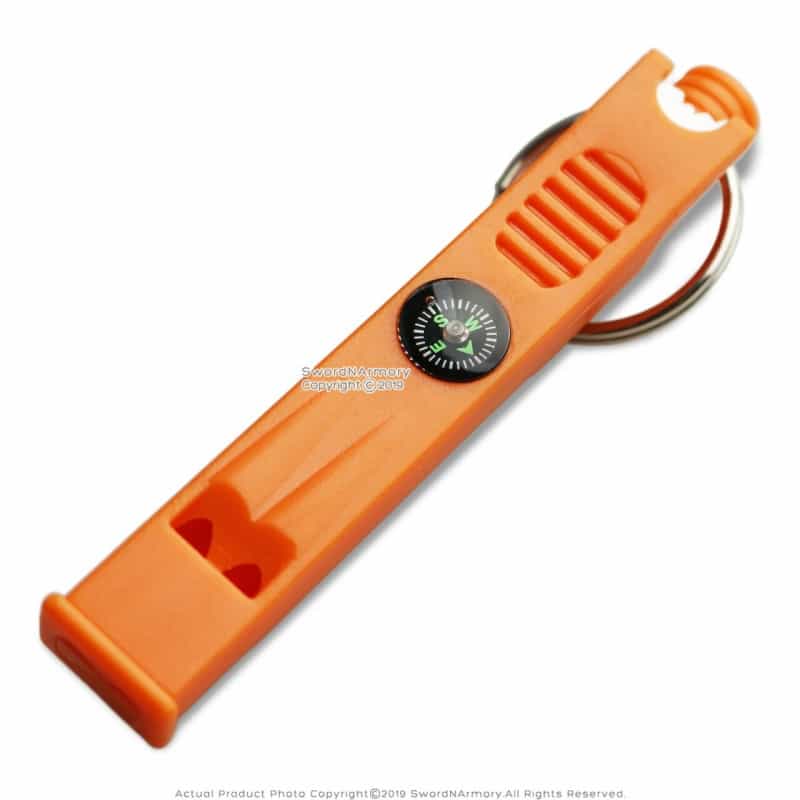 Fire Starter Whistle Compass Survival Tool 3 In 1 Emergency Multi-Tool Key Ring