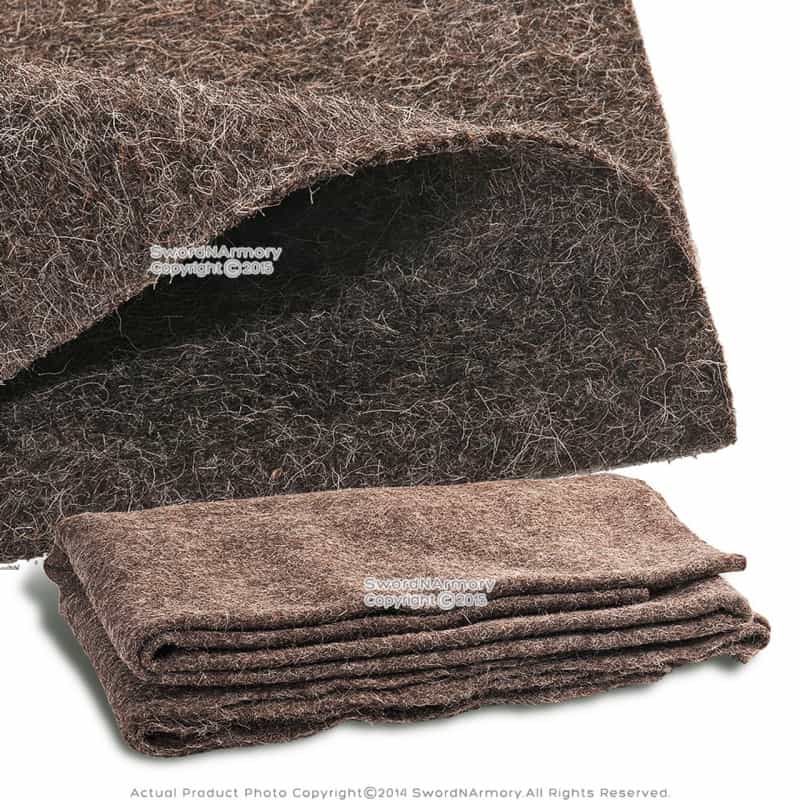 Medieval Natural Wool Hand Loomed Woven Camp Blanket Coarse 93" X 60"