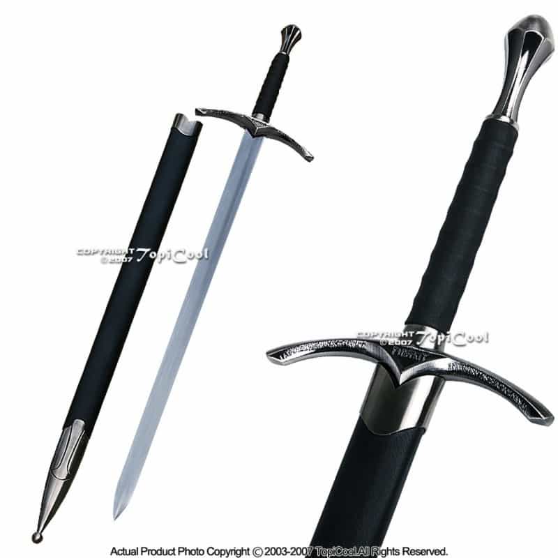 38.5" Long Medieval Crusader Knights Wizard Arming Sword Chivalry With Scab