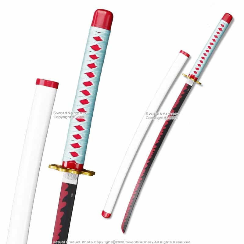 38" Steel Larp Cosplay Anime Tokitou Muichirou Demon Sword W/ Scabbard Costumes
