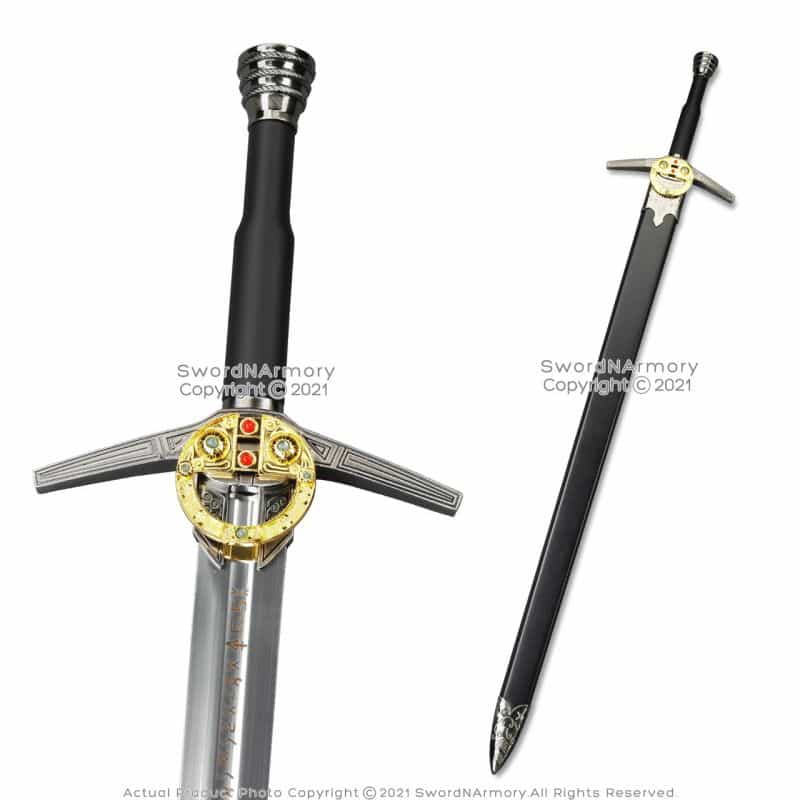47" Black Geralt Renfri Fantasy Sword Witcher Killer Blade Movie Replica Cosplay
